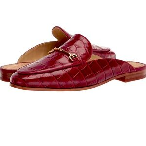 Sam Edelman Linnie Rhubarb Slip On Almond Toe Embellished Loafers Mules size 9